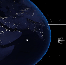 Loading animation or Near Earth Objects GIF