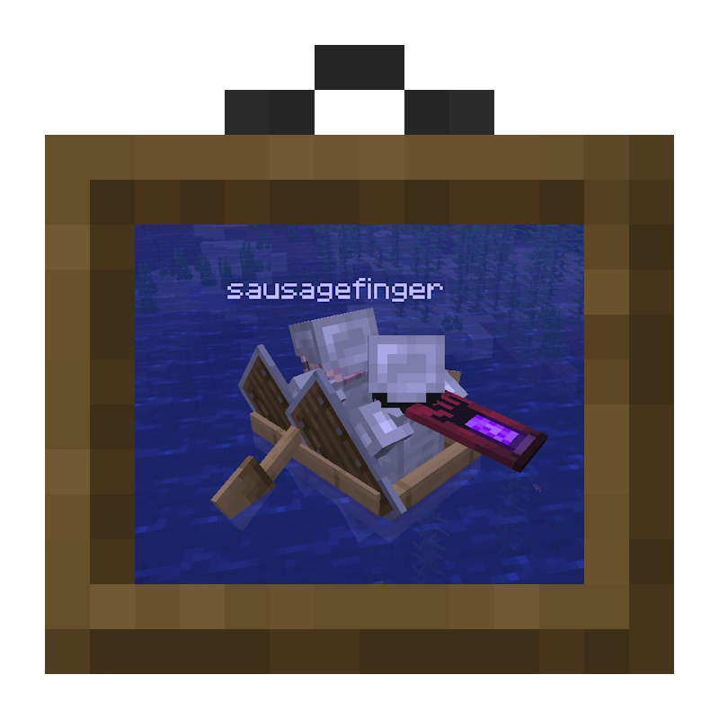 A Minecraft memory on the water